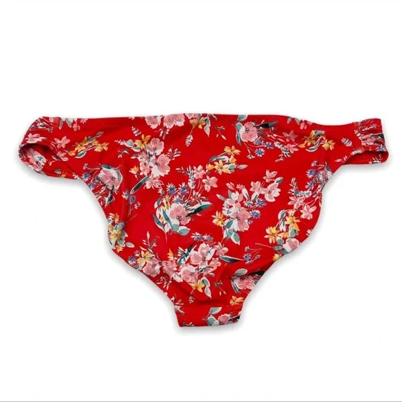 Jessica Simpson Bikini Bottoms Mix & Match Floral Print Swim Red Size XL - Picture 3 of 10